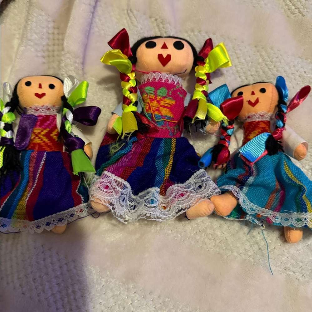 Colorful Handmade Dolls with Braided Hair